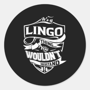 Pegatina Redonda Es un regalo de cosas de Lingo