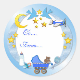 Pegatina Redonda Es un regalo de niño