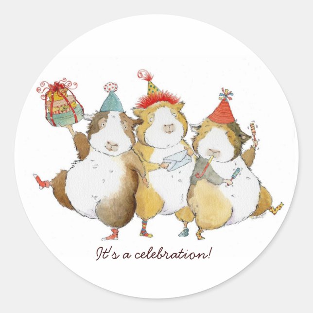 Pegatina Redonda ¡Es una celebración! (Anverso)