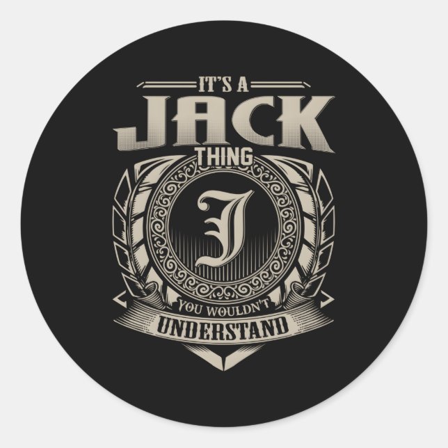 Pegatina Redonda Es Una Cosa De Jack Que No Entenderías El Nombre (Anverso)