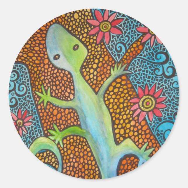 Pegatina Redonda Es una jungla ahí fuera (Anverso)