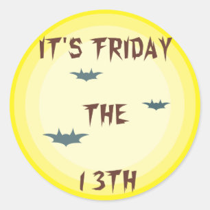 PEGATINA REDONDA ES VIERNES 13