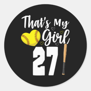 Pegatina Redonda Esa es mi chica número #27 Softll número 27