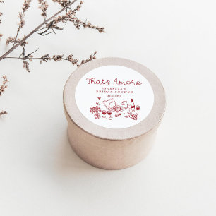 Pegatina Redonda Esa es otra ducha de novia de mano