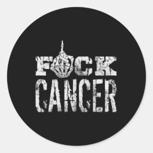 Pegatina Redonda Esbozo de Cáncer de Piel Negra Conciencia sobre el