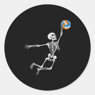 Pegatina Redonda Esbozo Voleibol Halloween Costume Niños Adolescent