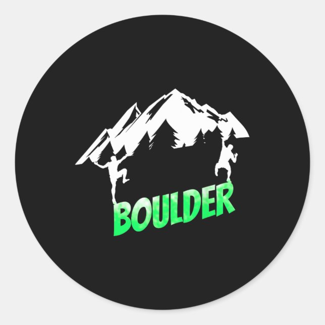 Pegatina Redonda Escalada Boulder Bouldering Boulderer  (Anverso)