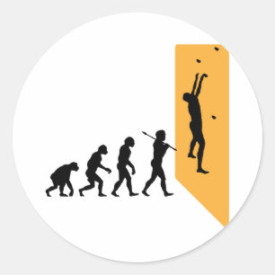 Pegatina Redonda Escalada de pared