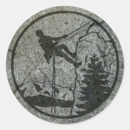 Pegatina Redonda Escalada de rock