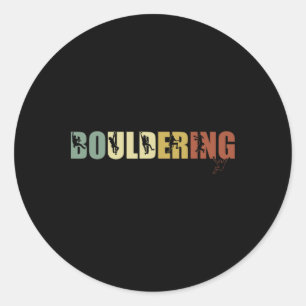 Pegatina Redonda Escalada deportiva en Boulder y Bouldering