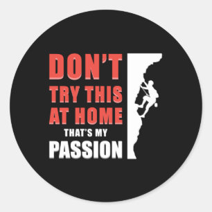 Pegatina Redonda Escalada Escalada Montañas Rock Escalar Idea de Re