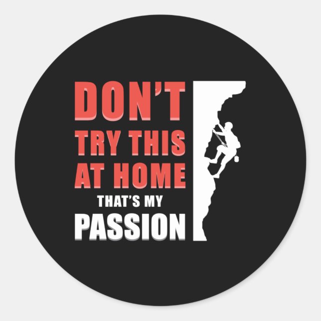 Pegatina Redonda Escalada Escalada Montañas Rock Escalar Idea de Re (Anverso)