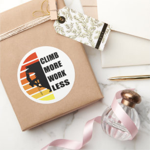 Pegatina Redonda Escalada motivacional diciendo