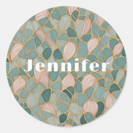 Pegatina Redonda Escalas místicas: Fantasía Pastel