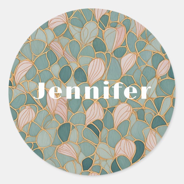 Pegatina Redonda Escalas místicas: Fantasía Pastel (Anverso)