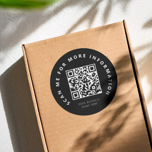 Pegatina Redonda Escanear el código QR