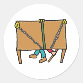 Pegatina Redonda Escapología