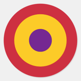 Pegatina Redonda Escarapela de la República Española