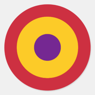 Pegatina Redonda Escarapela de la República Española