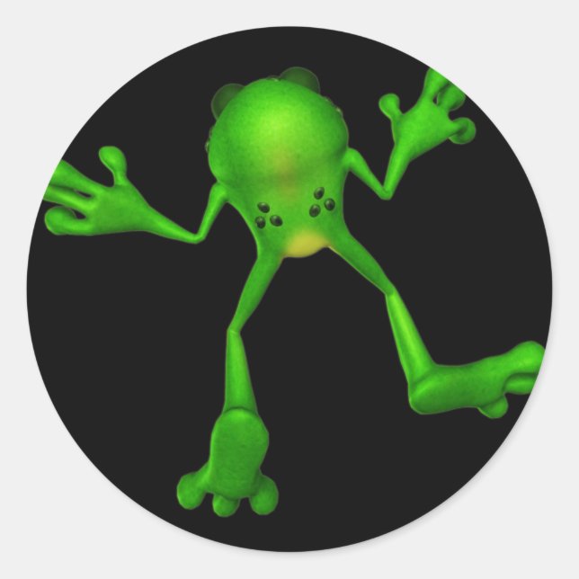 Pegatina Redonda Escarcha verde suave (Anverso)