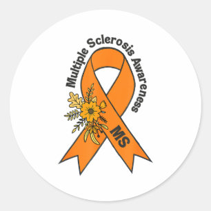 Pegatina Redonda Esclerosis Múltiple EM Conciencia Esclerosis Múlti