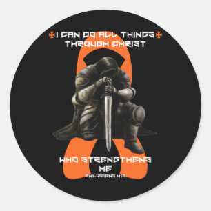 Pegatina Redonda Esclerosis Múltiple Hombres Regalos Esposo Sra Con