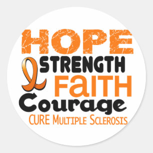 Pegatina Redonda Esclerosis múltiple MS HOPE 3