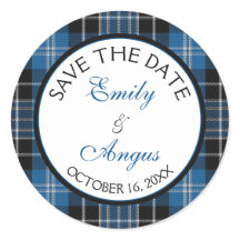 Escocés Clarke Clark Tartan Boda Save a Date