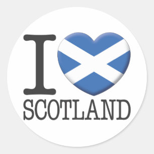Pegatina Redonda Escocia