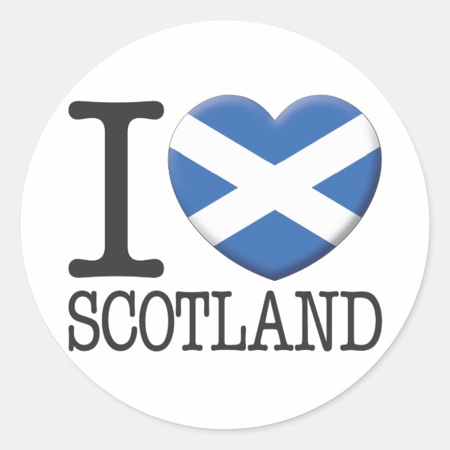 Pegatina Redonda Escocia (Anverso)