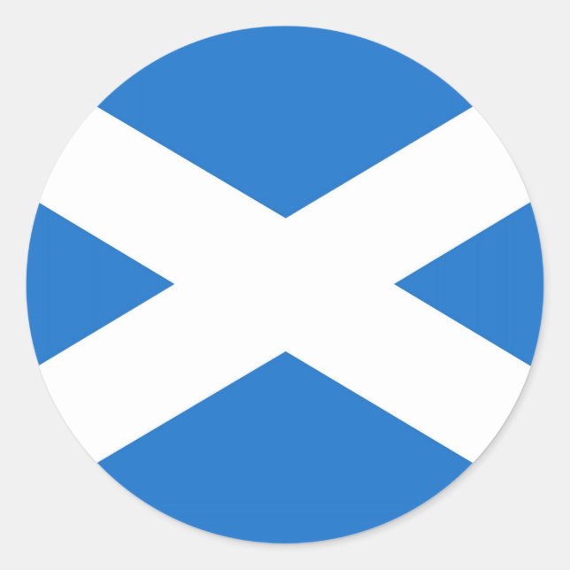 Pegatina Redonda Escocia (Anverso)