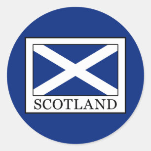 Pegatina Redonda Escocia