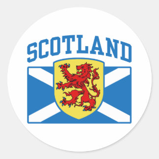 Pegatina Redonda Escocia