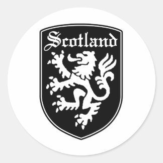 Pegatina Redonda Escocia