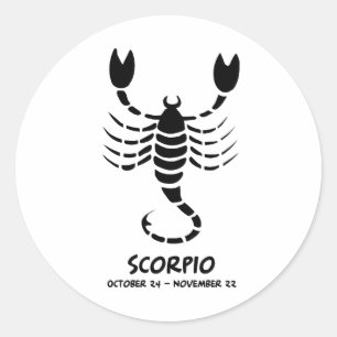 Pegatina Redonda Escorpio