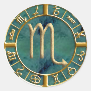 Pegatina Redonda Escorpio