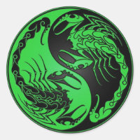 Escorpiones de Yang Yin verde y negro