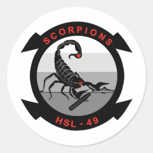 Pegatina Redonda Escorpiones HSL-49