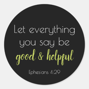 Pegatina Redonda Escritura buena y útil