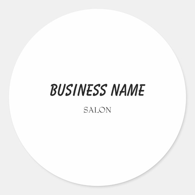 Pegatina Redonda escritura de acuarela verde azul simple (Anverso)