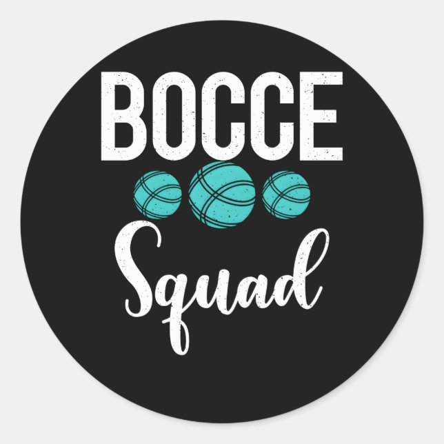 Pegatina Redonda Escuadrón Bocce Bocce (Anverso)