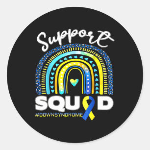 Pegatina Redonda Escuadrón de apoyo a la concienciación sobre el sí