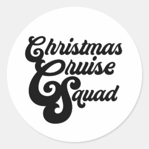 Pegatina Redonda Escuadrón de cruceros navidades