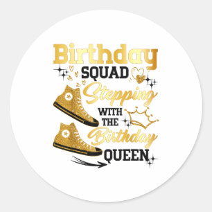 Pegatina Redonda Escuadrón de Cumpleaños Scute Ss Lindo Sss Pasando