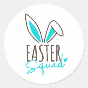 Pegatina Redonda Escuadrón de Pascua Familiar