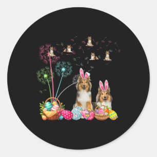 Pegatina Redonda Escuadrón de Semana Santa Pareja conejito Estanque