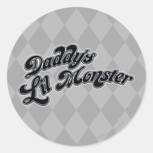 Pegatina Redonda Escuadrón suicida   Monstruo de Mentira de Papi