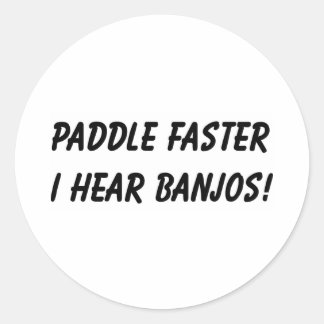 PEGATINA REDONDA ¡ESCUCHO A BANJOS!