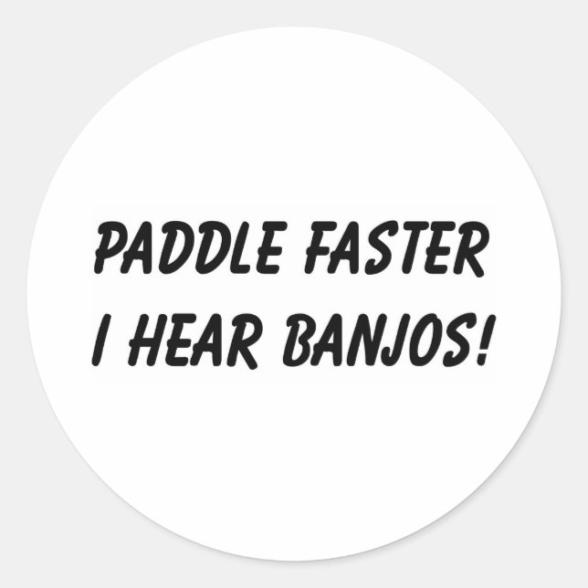 PEGATINA REDONDA ¡ESCUCHO A BANJOS! (Anverso)
