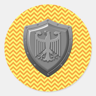Pegatina Redonda Escudo de águila de Alemania